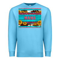 Ocean Blue cowhide leopard sunflowers mama Premium Sweatshirt - BarkalooDesign