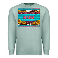 Seafoam cowhide leopard sunflowers mama Premium Sweatshirt - BarkalooDesign