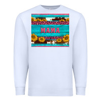 White cowhide leopard sunflowers mama Premium Sweatshirt - BarkalooDesign