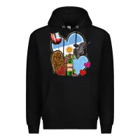 Black Argentina hearts Premium Hoodie - NancyCooperArtShop