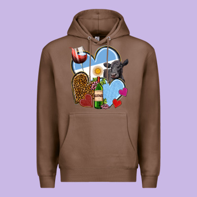 Argentina Hearts Premium Hoodie Designed By Nancycooperartshop