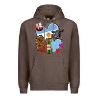Coffee Argentina hearts Premium Hoodie - NancyCooperArtShop