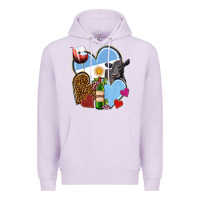 Lilac Argentina hearts Premium Hoodie - NancyCooperArtShop