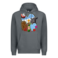 Rock Argentina hearts Premium Hoodie - NancyCooperArtShop