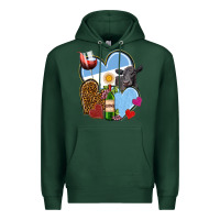 Sports Green Argentina hearts Premium Hoodie - NancyCooperArtShop