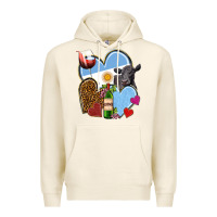 Tofu Argentina hearts Premium Hoodie - NancyCooperArtShop