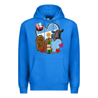 True Royal Argentina hearts Premium Hoodie - NancyCooperArtShop