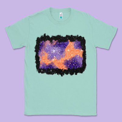 Halloween Spider Web Background Classic Tee Designed By Bundleandbundleshop