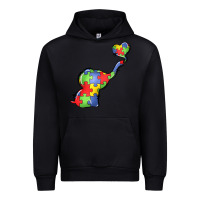 Black autism awareness elephant Urban Hoodie - LillyAllenDesigns