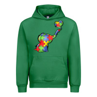 Emerald autism awareness elephant Urban Hoodie - LillyAllenDesigns