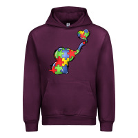 Mauve Wine autism awareness elephant Urban Hoodie - LillyAllenDesigns
