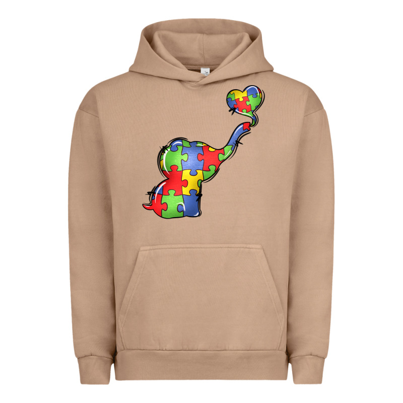 Autism Awareness Elephant Urban Hoodie by LillyAllenDesigns | Teevron