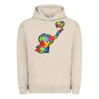 Pigment French Oak autism awareness elephant Urban Hoodie - LillyAllenDesigns