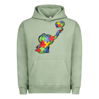 Pigment Oil Green autism awareness elephant Urban Hoodie - LillyAllenDesigns