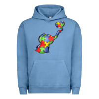 Pigment Pebble Blue autism awareness elephant Urban Hoodie - LillyAllenDesigns
