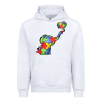 White autism awareness elephant Urban Hoodie - LillyAllenDesigns