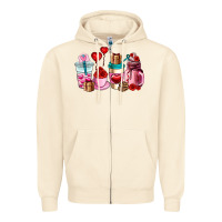 Sandshell valentines day roses coffee cups Zipper Hoodie - AdoDesignShop