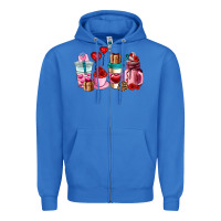 True Royal valentines day roses coffee cups Zipper Hoodie - AdoDesignShop