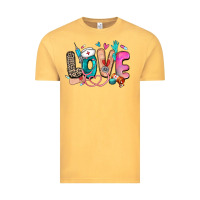 Vintage Mustard love nurse Vintage Tee - Zillion Design Studio