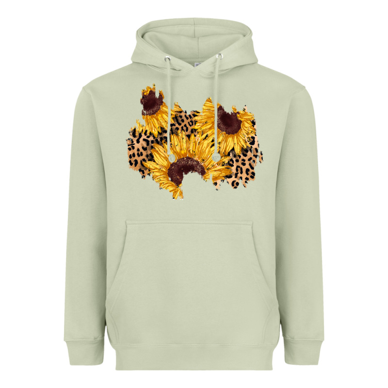 Sunflower Leopard Patch Heavyweight Hoodie by AdoDesignShop | Teevron