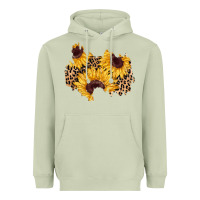 Matcha sunflower leopard patch Heavyweight Hoodie - AdoDesignShop