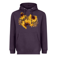 Plum sunflower leopard patch Heavyweight Hoodie - AdoDesignShop