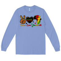 Colony Blue peace love juneteenth raised fist Long Sleeve Tee - HRA Design Shop