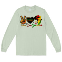 Matcha peace love juneteenth raised fist Long Sleeve Tee - HRA Design Shop
