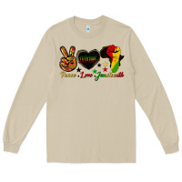Mushroom peace love juneteenth raised fist Long Sleeve Tee - HRA Design Shop