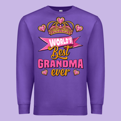 World's Best Grandma Ever Premium Sweatshirt Designed By Jasminsmagicworld