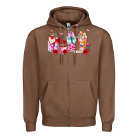 Chestnut valentines day coffee cup Zipper Hoodie - AdoDesignShop