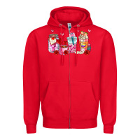 Red valentines day coffee cup Zipper Hoodie - AdoDesignShop