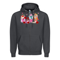 Smoke valentines day coffee cup Zipper Hoodie - AdoDesignShop