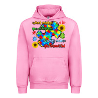 Fuchsia Pink what makes you different is what makes  you beauti Urban Hoodie - LillyAllenDesigns