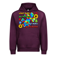 Mauve Wine what makes you different is what makes  you beauti Urban Hoodie - LillyAllenDesigns