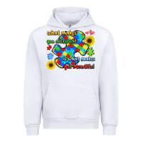 White what makes you different is what makes  you beauti Urban Hoodie - LillyAllenDesigns
