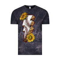 Cloud Black sport baseball  lightning bolt Vintage Tee - texasbilliewilder