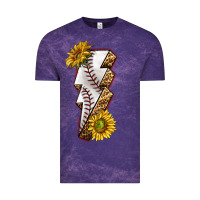 Cloud Purple sport baseball  lightning bolt Vintage Tee - texasbilliewilder