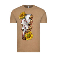 Vintage Coffee sport baseball  lightning bolt Vintage Tee - texasbilliewilder
