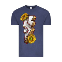 Vintage Denim sport baseball  lightning bolt Vintage Tee - texasbilliewilder