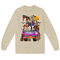 Mushroom Hallloween Farm animals Truck Long Sleeve Tee - CowhideDigitalArt