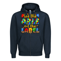 Navy see the able not the label Zipper Hoodie - JahusDesignShop