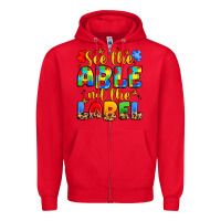 Red see the able not the label Zipper Hoodie - JahusDesignShop