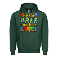 Sports Green see the able not the label Zipper Hoodie - JahusDesignShop
