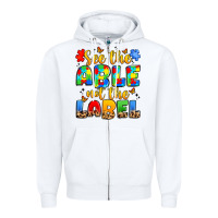 White see the able not the label Zipper Hoodie - JahusDesignShop