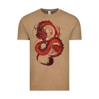 Vintage Coffee red dragon Vintage Tee - RanaPortraitStore