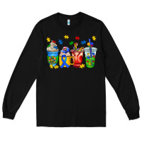 Black autism coffee cup Long Sleeve Tee - AdoDesignShop