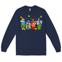 Navy autism coffee cup Long Sleeve Tee - AdoDesignShop