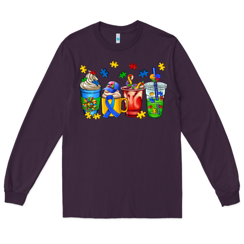 Autism Coffee Cup Long Sleeve Tee by AdoDesignShop | Teevron