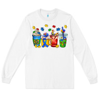White autism coffee cup Long Sleeve Tee - AdoDesignShop